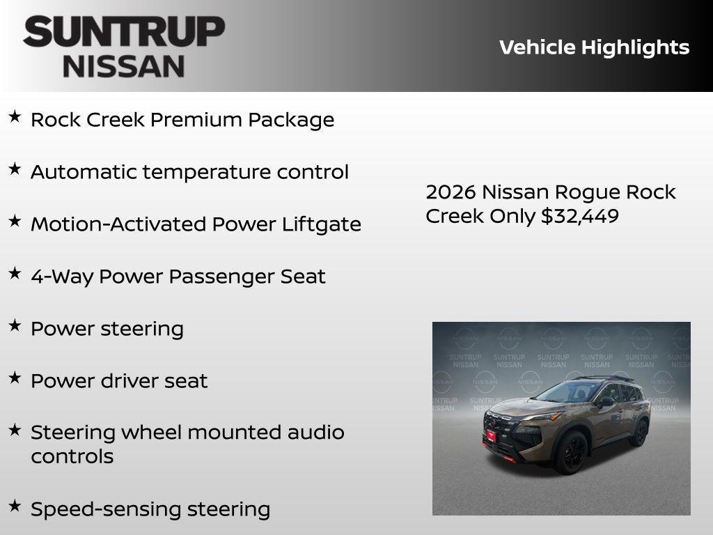 new 2026 Nissan Rogue car, priced at $32,449