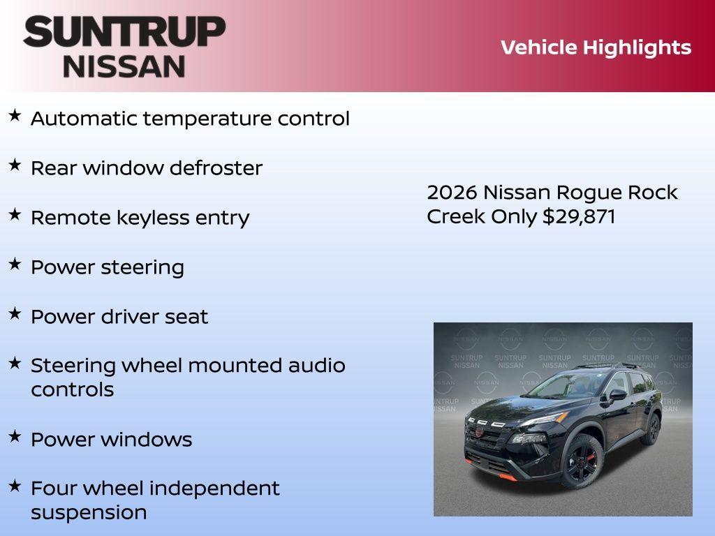 new 2026 Nissan Rogue car, priced at $33,371