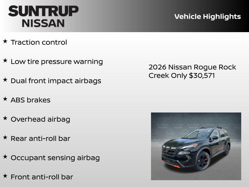 new 2026 Nissan Rogue car, priced at $30,571