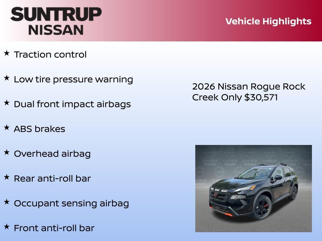 new 2026 Nissan Rogue car, priced at $30,571