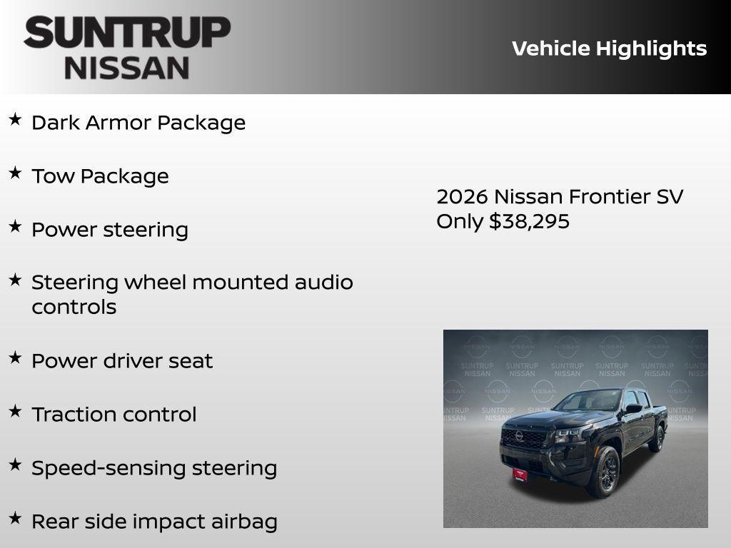 new 2026 Nissan Frontier car, priced at $38,295