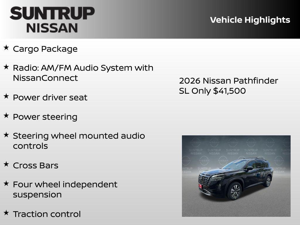 new 2026 Nissan Pathfinder car, priced at $41,500