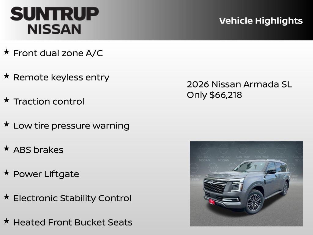 new 2026 Nissan Armada car, priced at $66,218