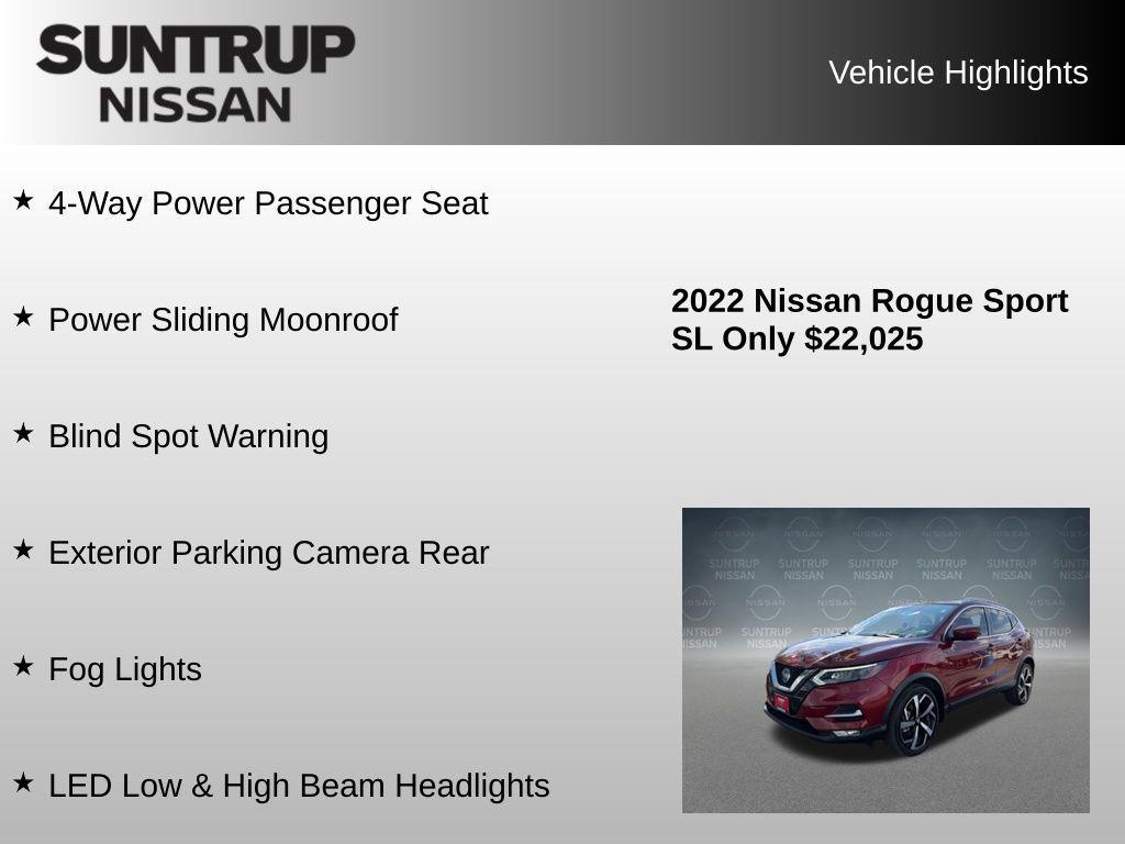 used 2022 Nissan Rogue Sport car, priced at $22,025