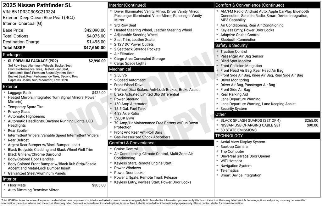 used 2025 Nissan Pathfinder car, priced at $38,745