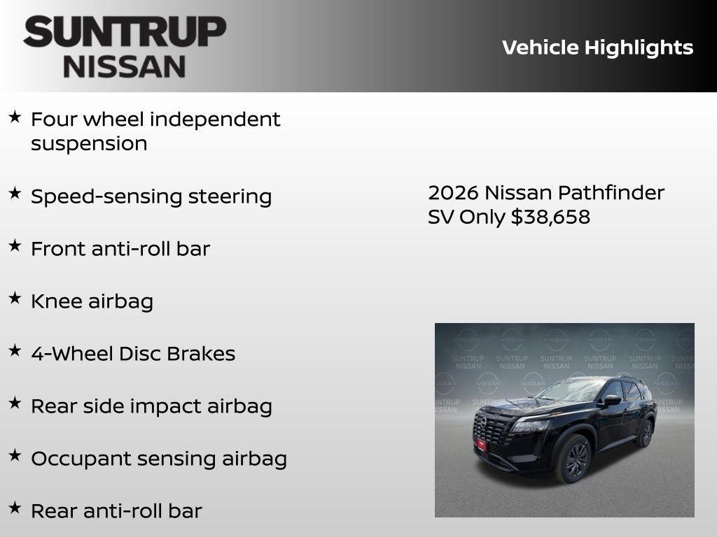 new 2026 Nissan Pathfinder car, priced at $38,658