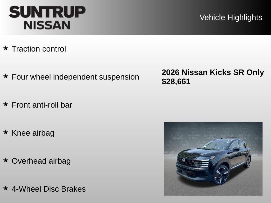 used 2026 Nissan Kicks car, priced at $28,661