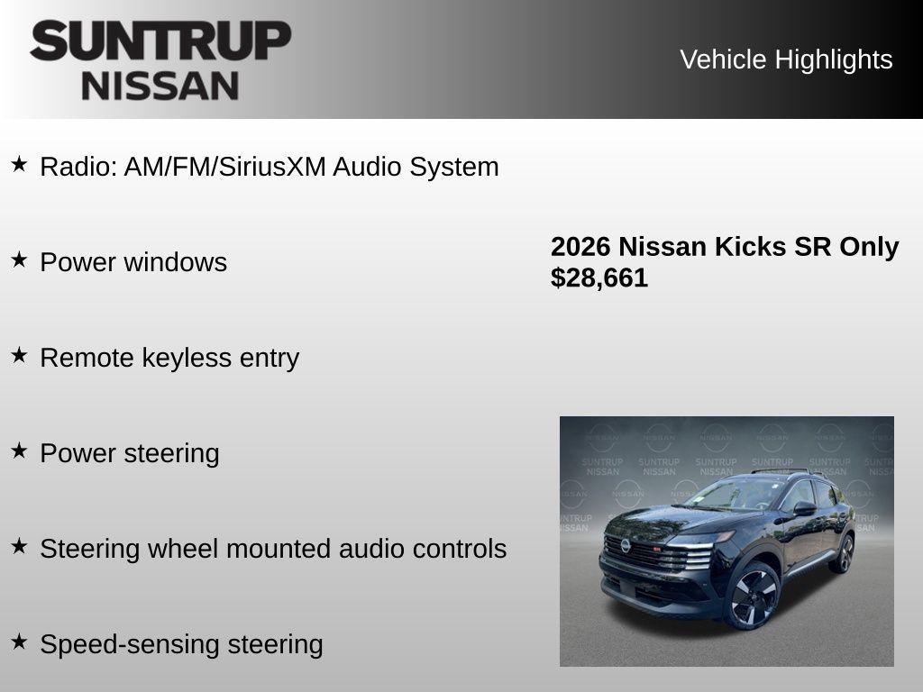 used 2026 Nissan Kicks car, priced at $28,661