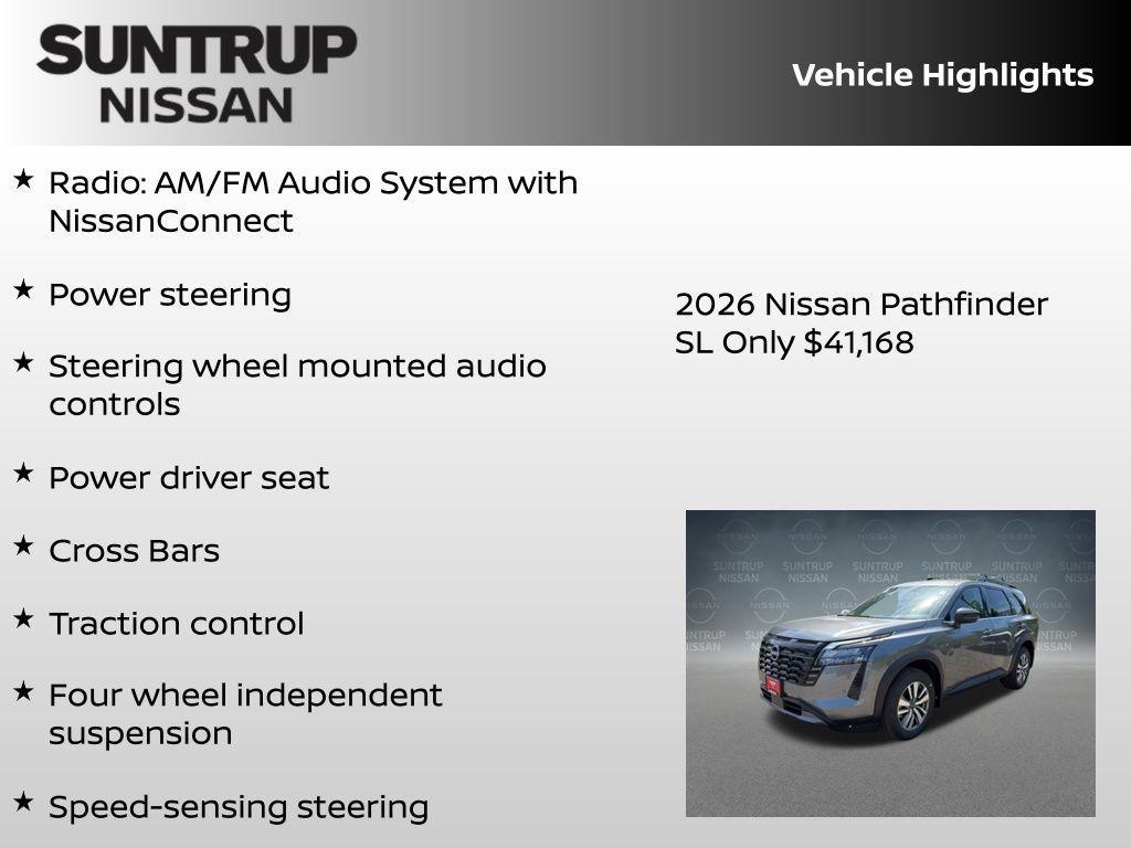 new 2026 Nissan Pathfinder car, priced at $41,168