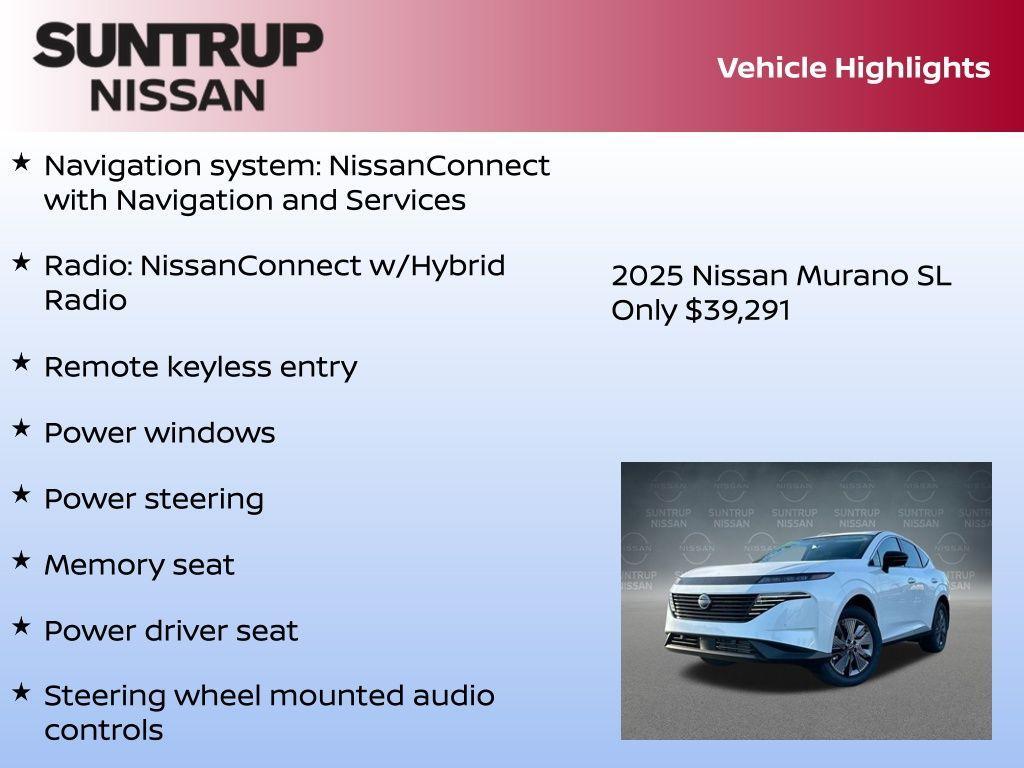 new 2025 Nissan Murano car, priced at $39,291