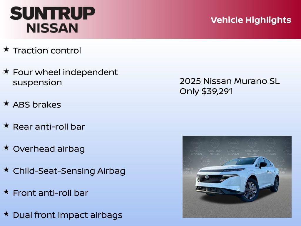 new 2025 Nissan Murano car, priced at $39,291