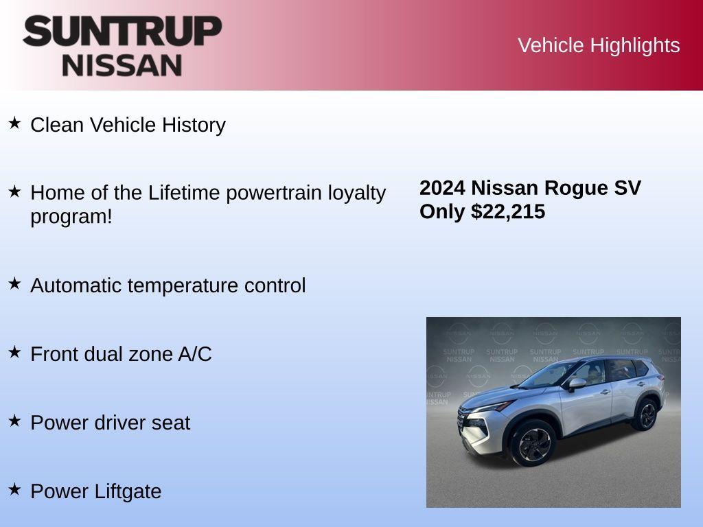 used 2024 Nissan Rogue car, priced at $22,215