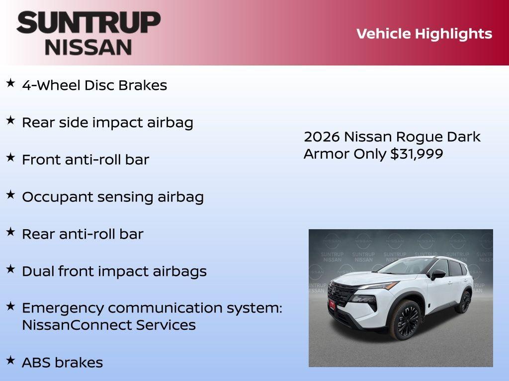 new 2026 Nissan Rogue car, priced at $31,999