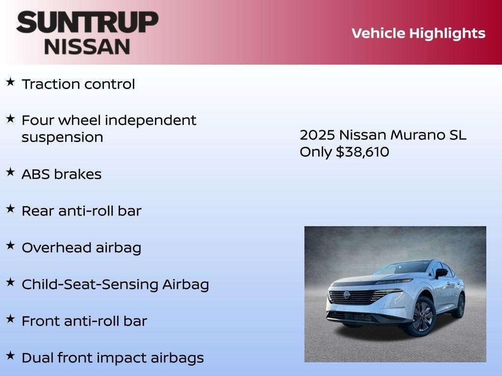 new 2025 Nissan Murano car, priced at $38,610