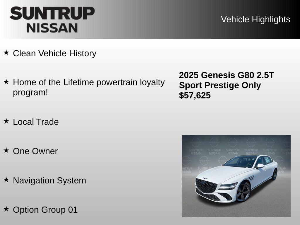 used 2025 Genesis G80 car, priced at $57,625