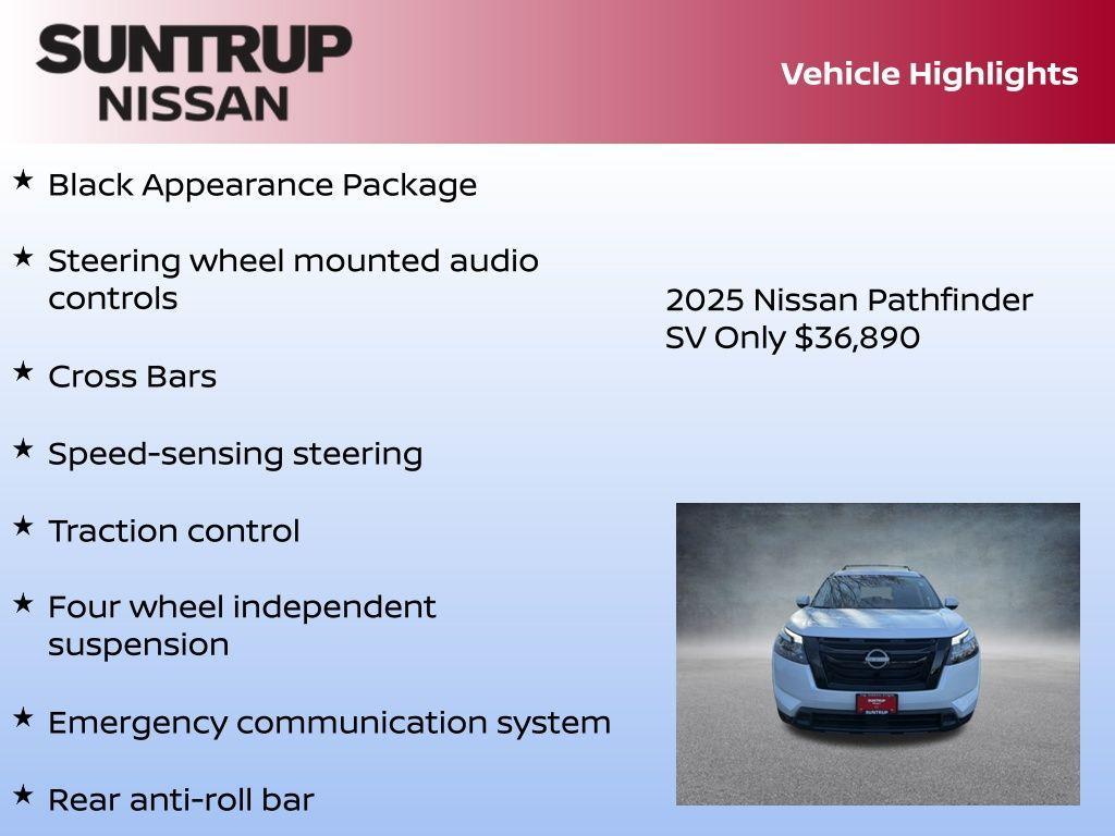 new 2025 Nissan Pathfinder car, priced at $36,890