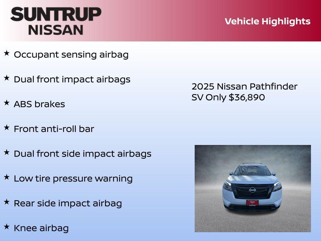 new 2025 Nissan Pathfinder car, priced at $36,890