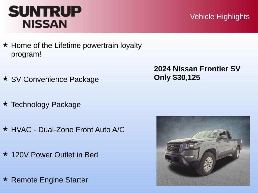 used 2024 Nissan Frontier car, priced at $30,125