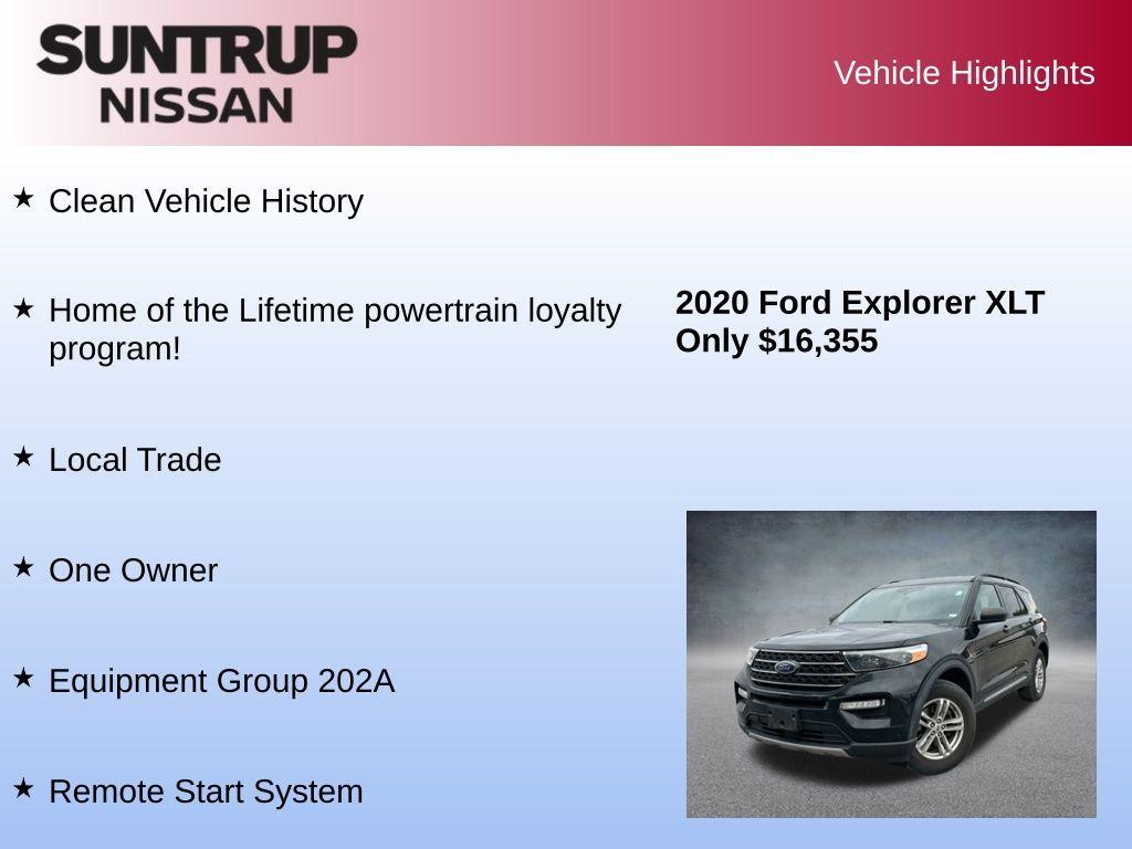 used 2020 Ford Explorer car, priced at $16,355