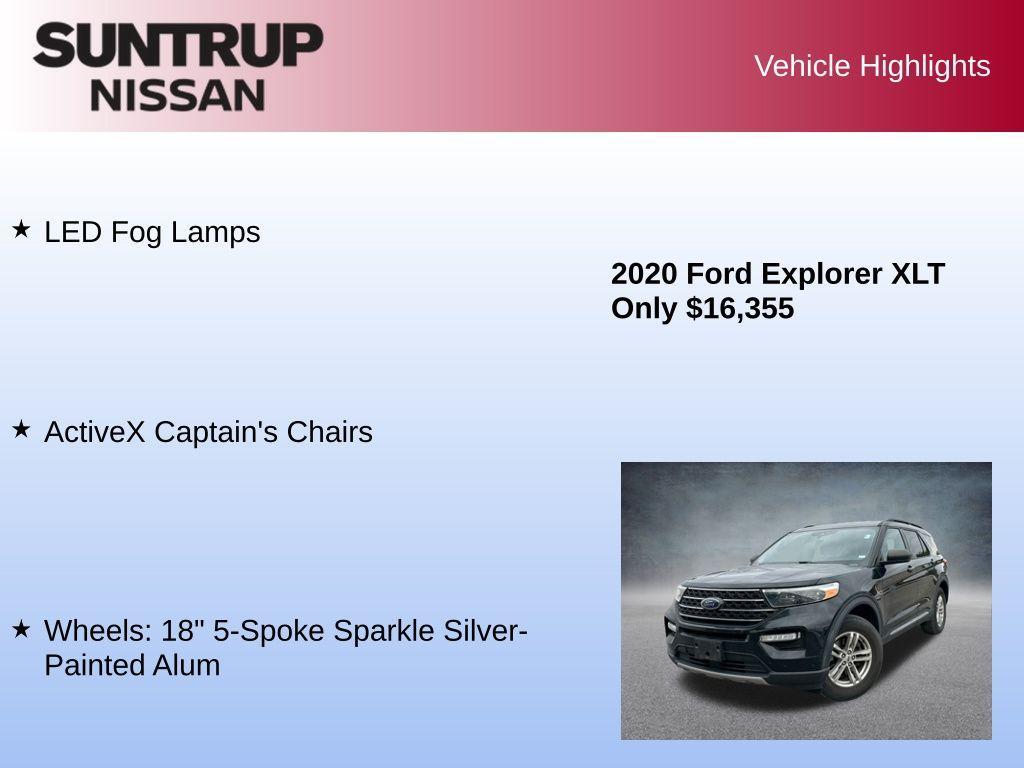used 2020 Ford Explorer car, priced at $16,355