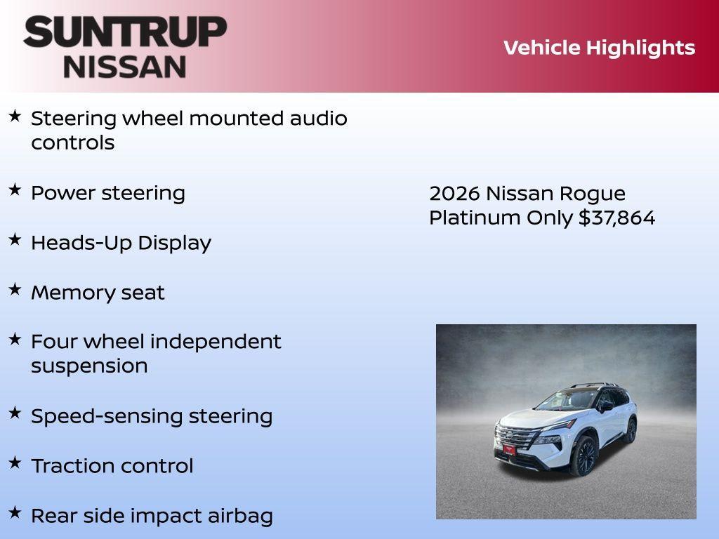 new 2026 Nissan Rogue car, priced at $37,864