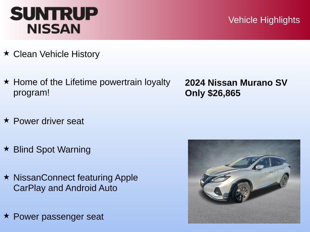 used 2024 Nissan Murano car, priced at $26,865
