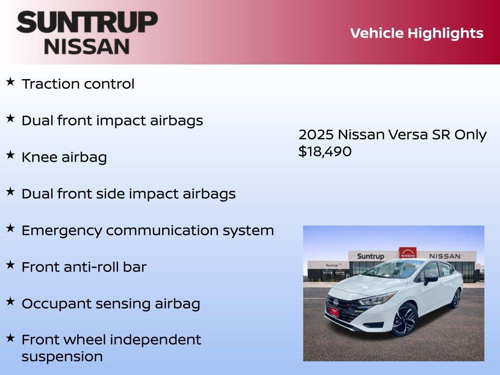 new 2025 Nissan Versa car, priced at $18,490