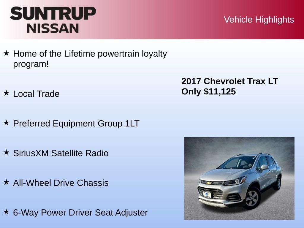used 2017 Chevrolet Trax car, priced at $11,125