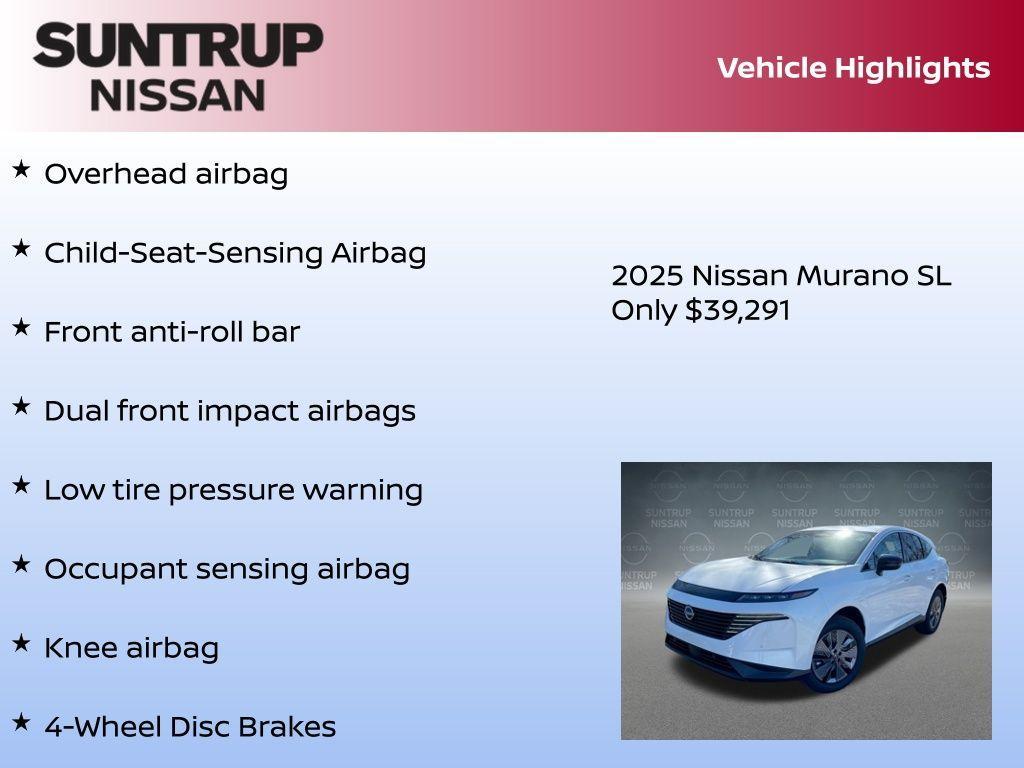 new 2025 Nissan Murano car, priced at $39,291