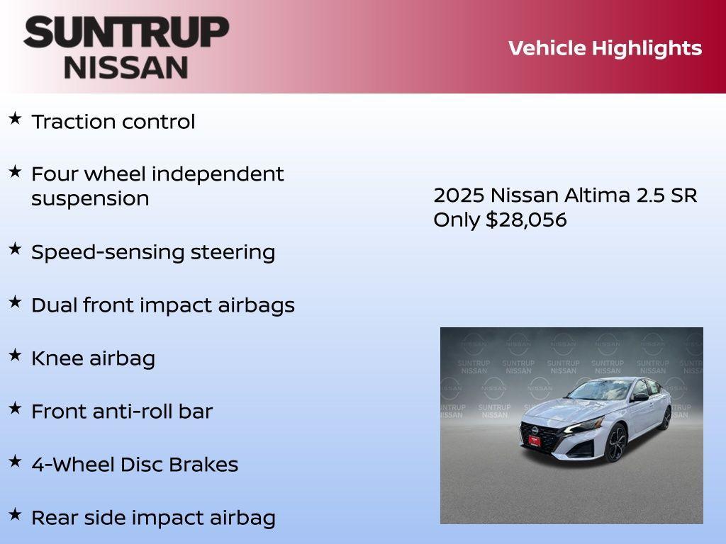 new 2025 Nissan Altima car, priced at $28,056