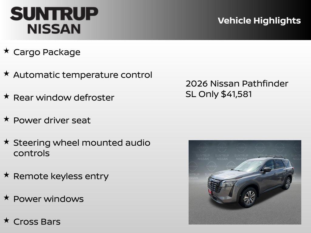new 2026 Nissan Pathfinder car, priced at $41,581