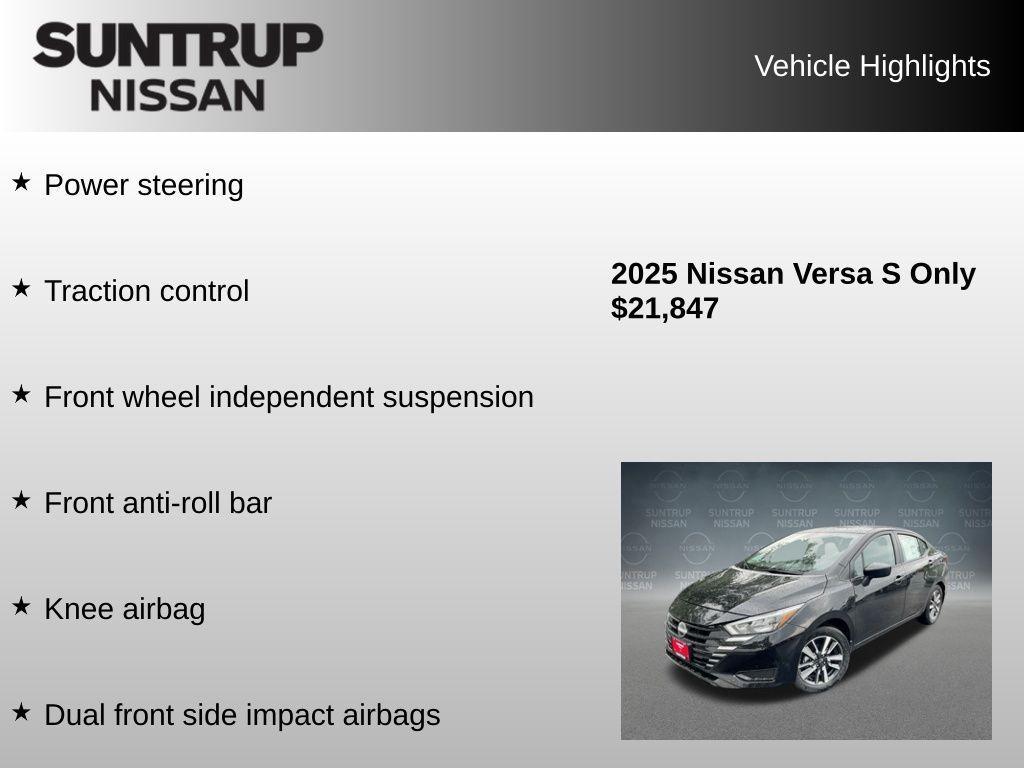 used 2025 Nissan Versa car, priced at $21,847