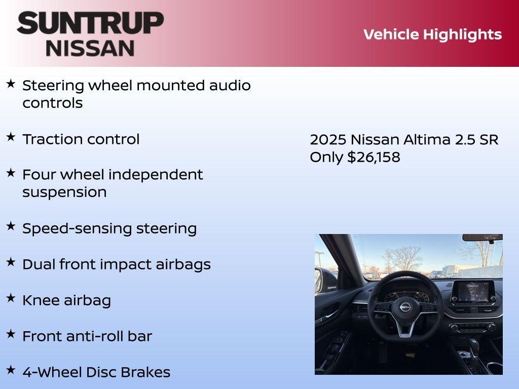 new 2025 Nissan Altima car, priced at $26,158