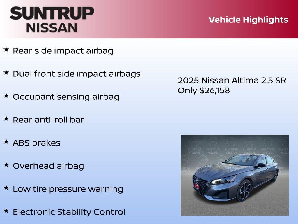 new 2025 Nissan Altima car, priced at $26,158