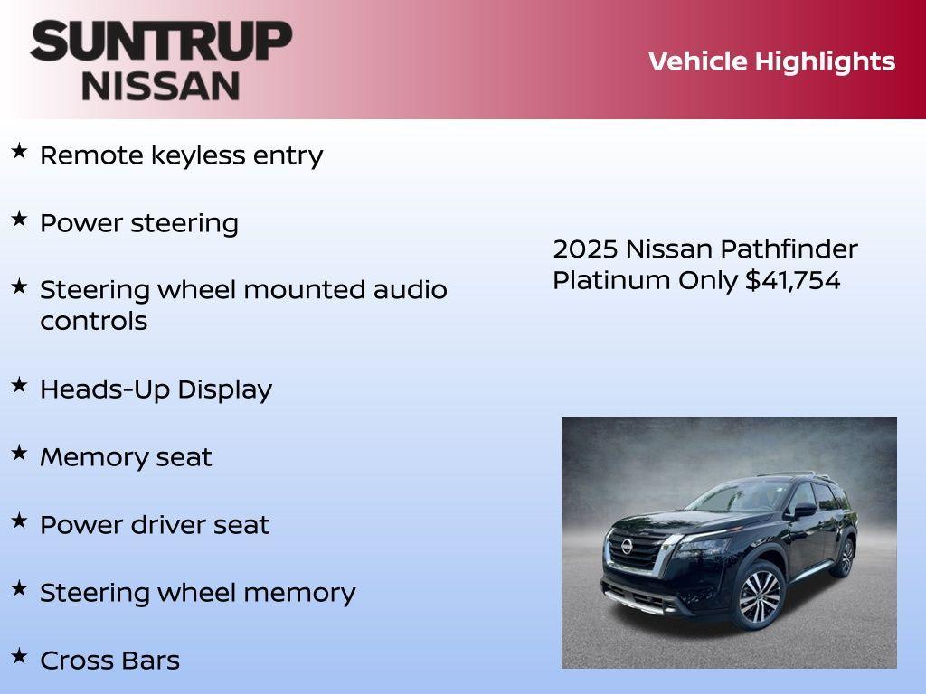 new 2025 Nissan Pathfinder car, priced at $41,754