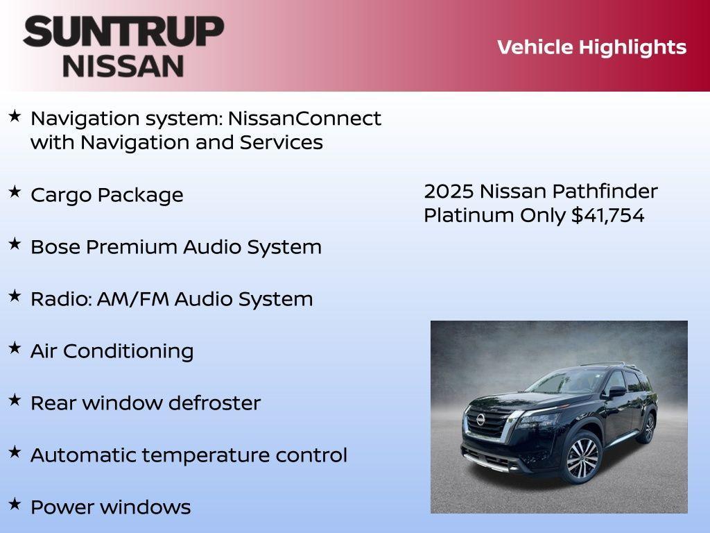 new 2025 Nissan Pathfinder car, priced at $41,754