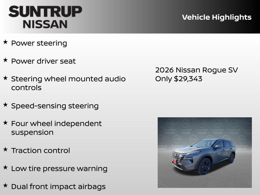 new 2026 Nissan Rogue car, priced at $29,343