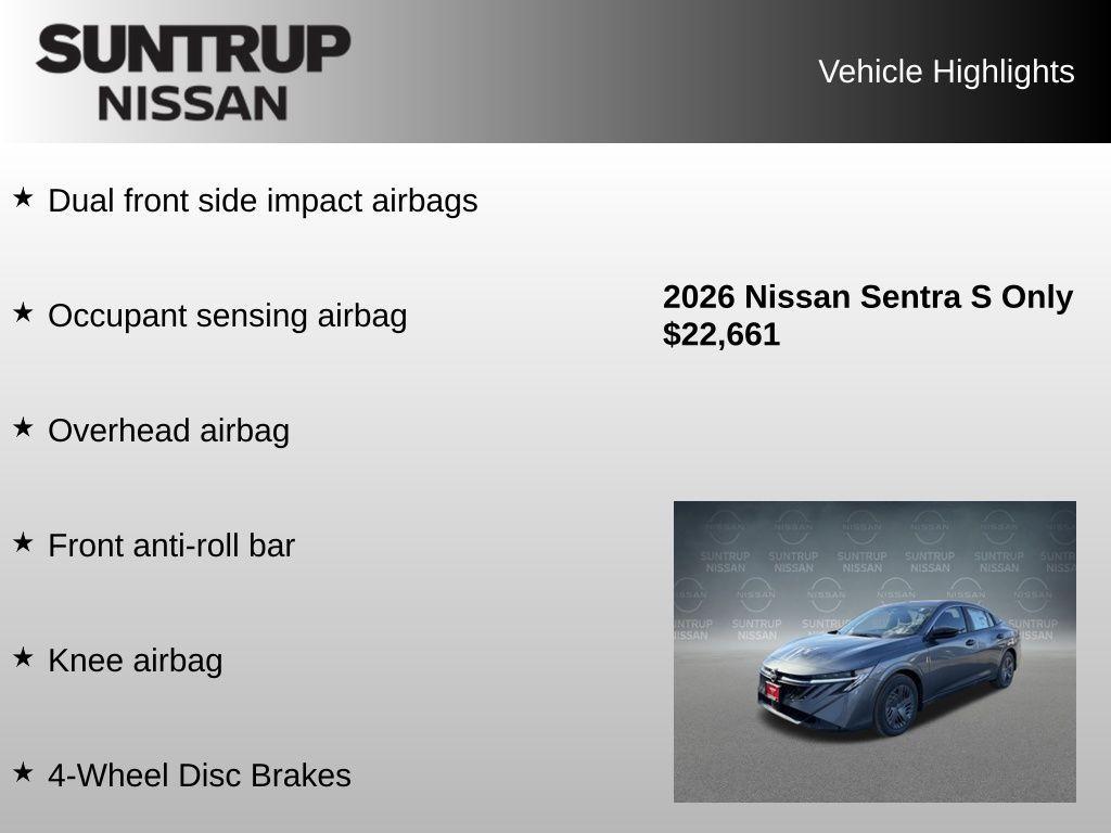 used 2026 Nissan Sentra car, priced at $22,661