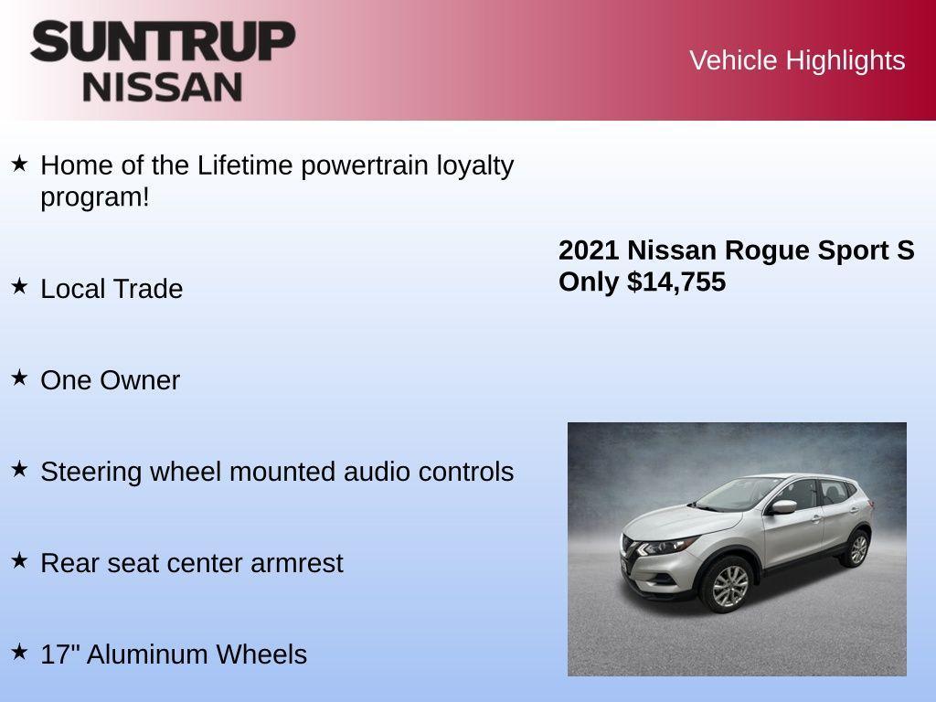 used 2021 Nissan Rogue Sport car, priced at $14,755