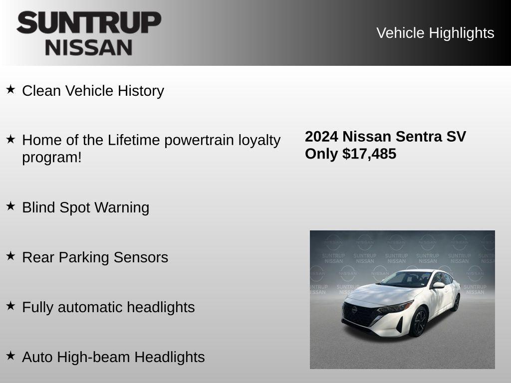 used 2024 Nissan Sentra car, priced at $17,485