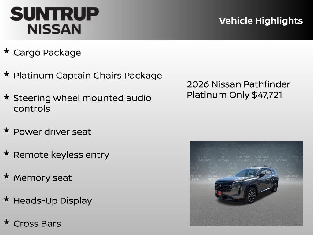 new 2026 Nissan Pathfinder car, priced at $48,314