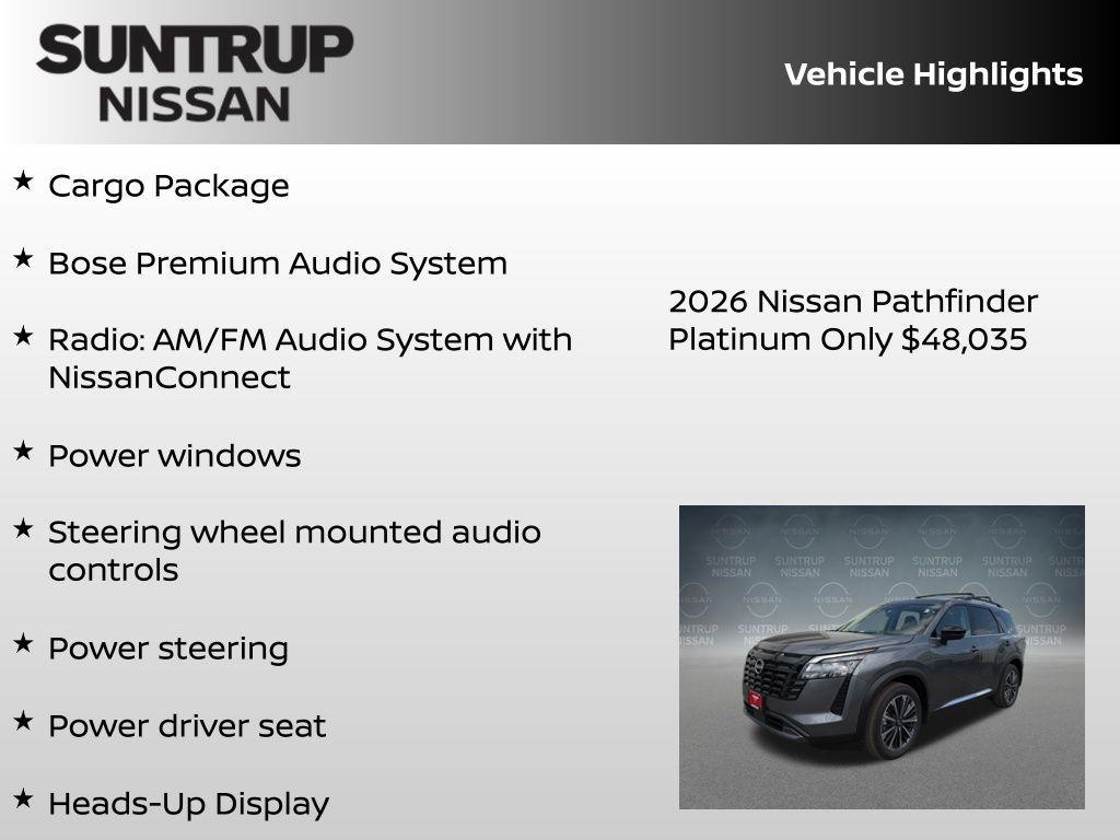 new 2026 Nissan Pathfinder car, priced at $48,035