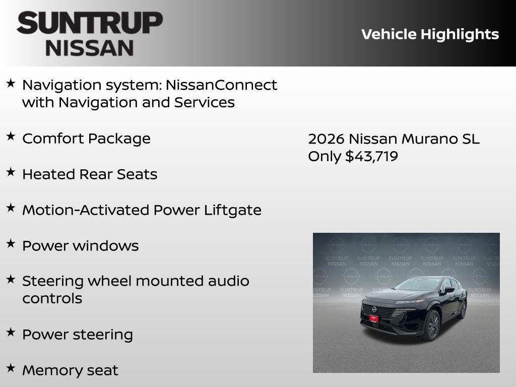 new 2026 Nissan Murano car, priced at $43,719