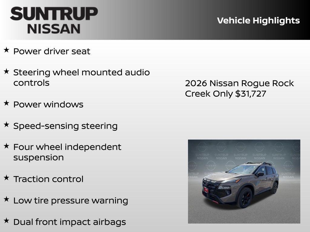new 2026 Nissan Rogue car, priced at $31,727