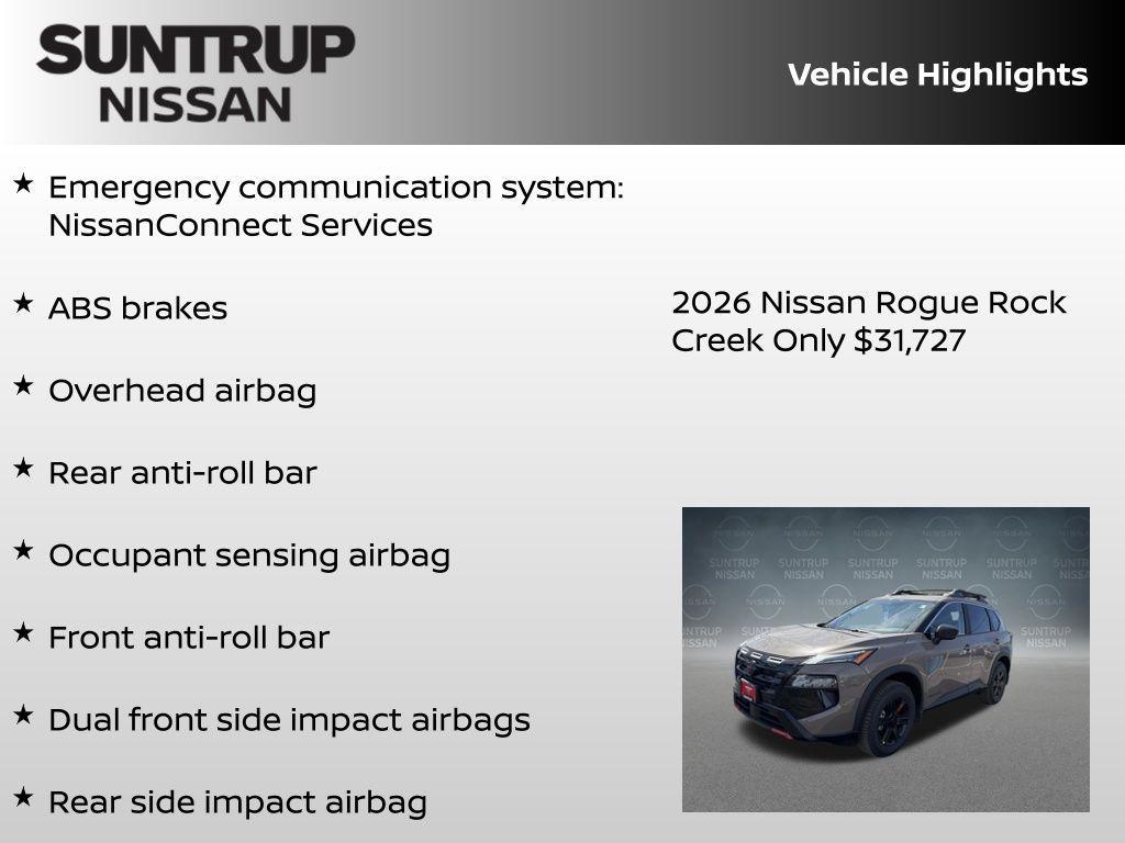 new 2026 Nissan Rogue car, priced at $31,727