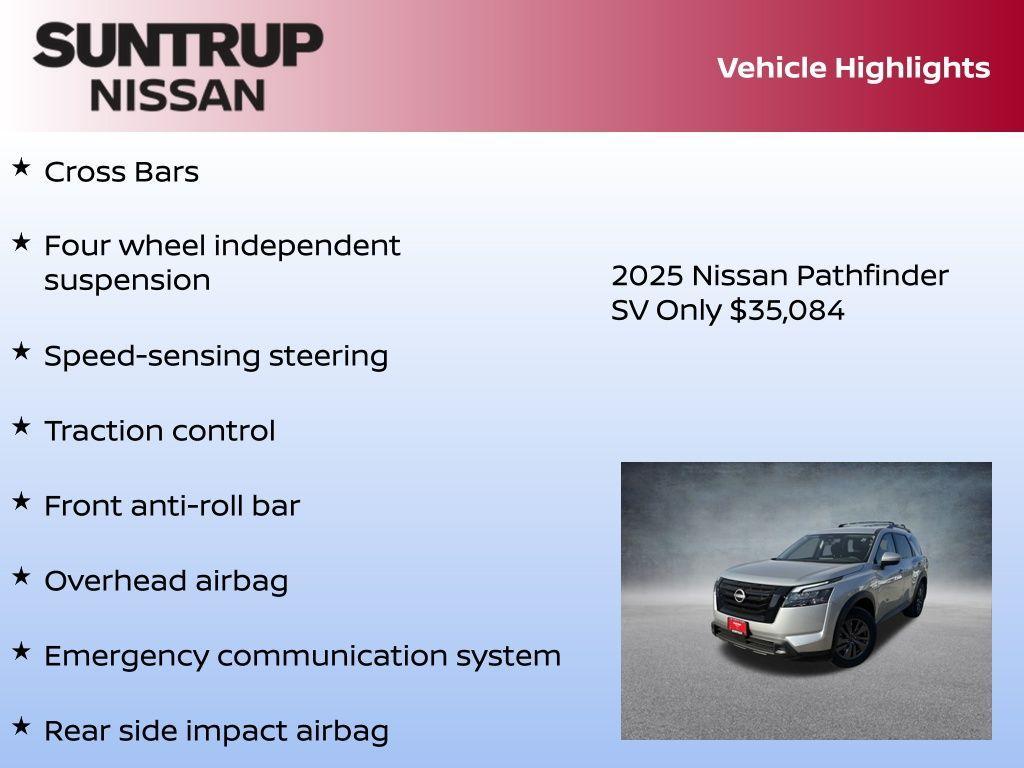 new 2025 Nissan Pathfinder car, priced at $35,084