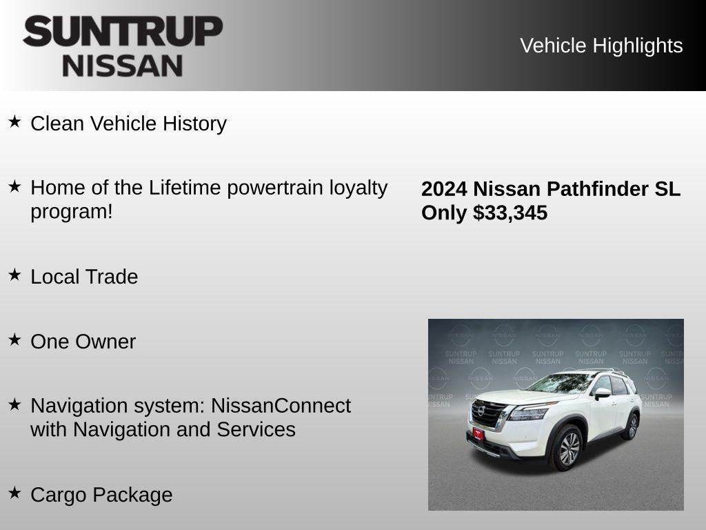 used 2024 Nissan Pathfinder car, priced at $33,345