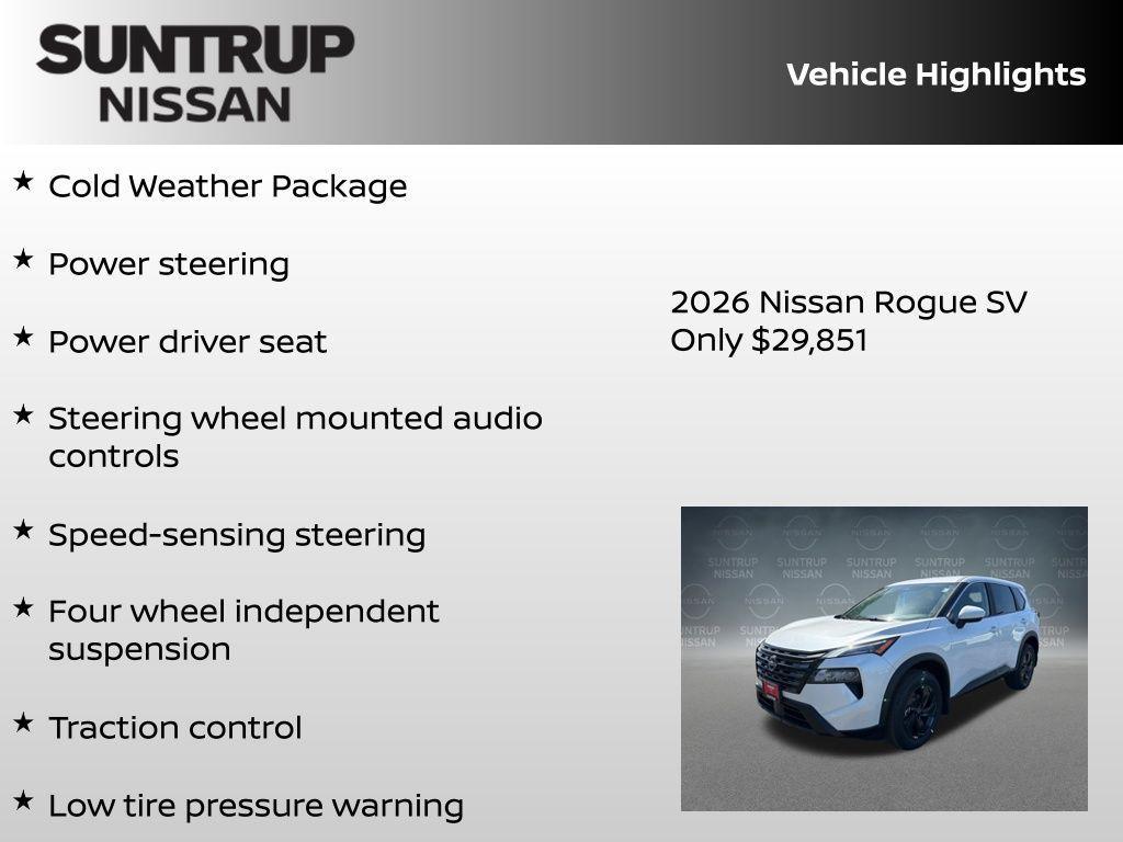 new 2026 Nissan Rogue car, priced at $29,851