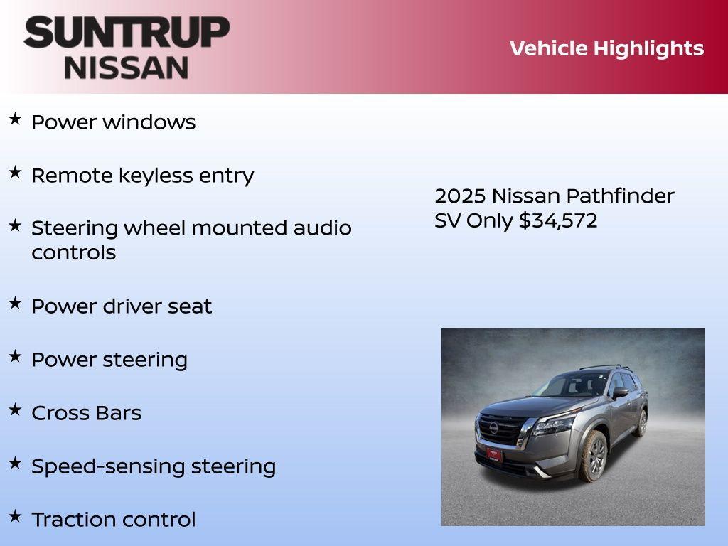 new 2025 Nissan Pathfinder car, priced at $34,572