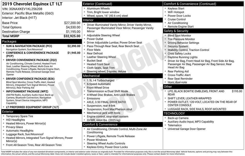 used 2019 Chevrolet Equinox car, priced at $16,555